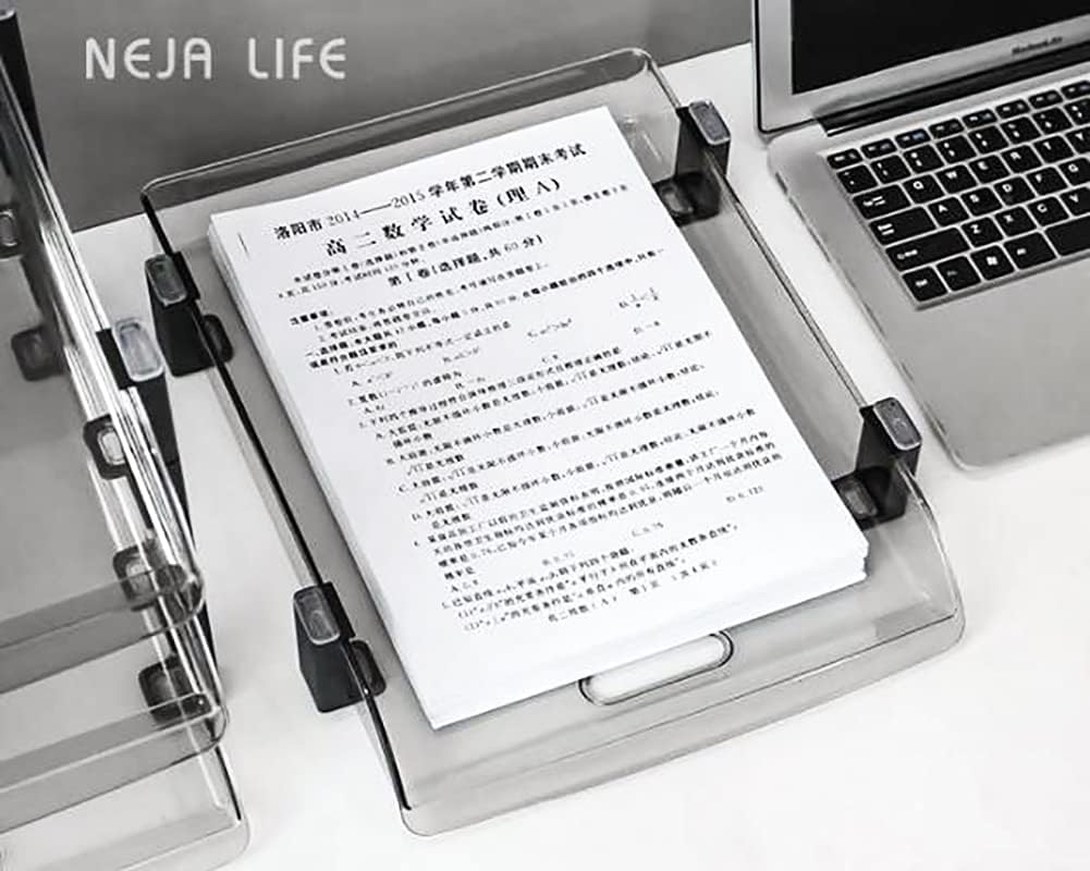 2/4/6 Tier Paper Organizer Letter Tray, Clear Acrylic Layer Stackable Paper Sorter, Plastic A4 Office File Folder Holder for for Desk Accessories, Notes, Pens, File, Document (Clear, 4 Tier)