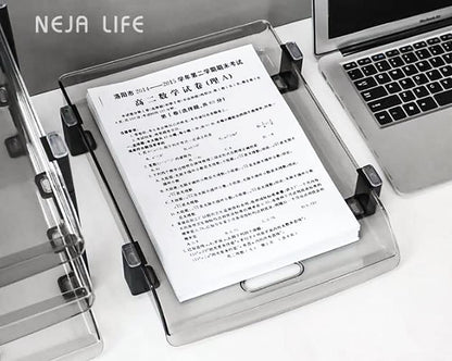2/4/6 Tier Paper Organizer Letter Tray, Clear Acrylic Layer Stackable Paper Sorter, Plastic A4 Office File Folder Holder for for Desk Accessories, Notes, Pens, File, Document (Clear, 4 Tier)