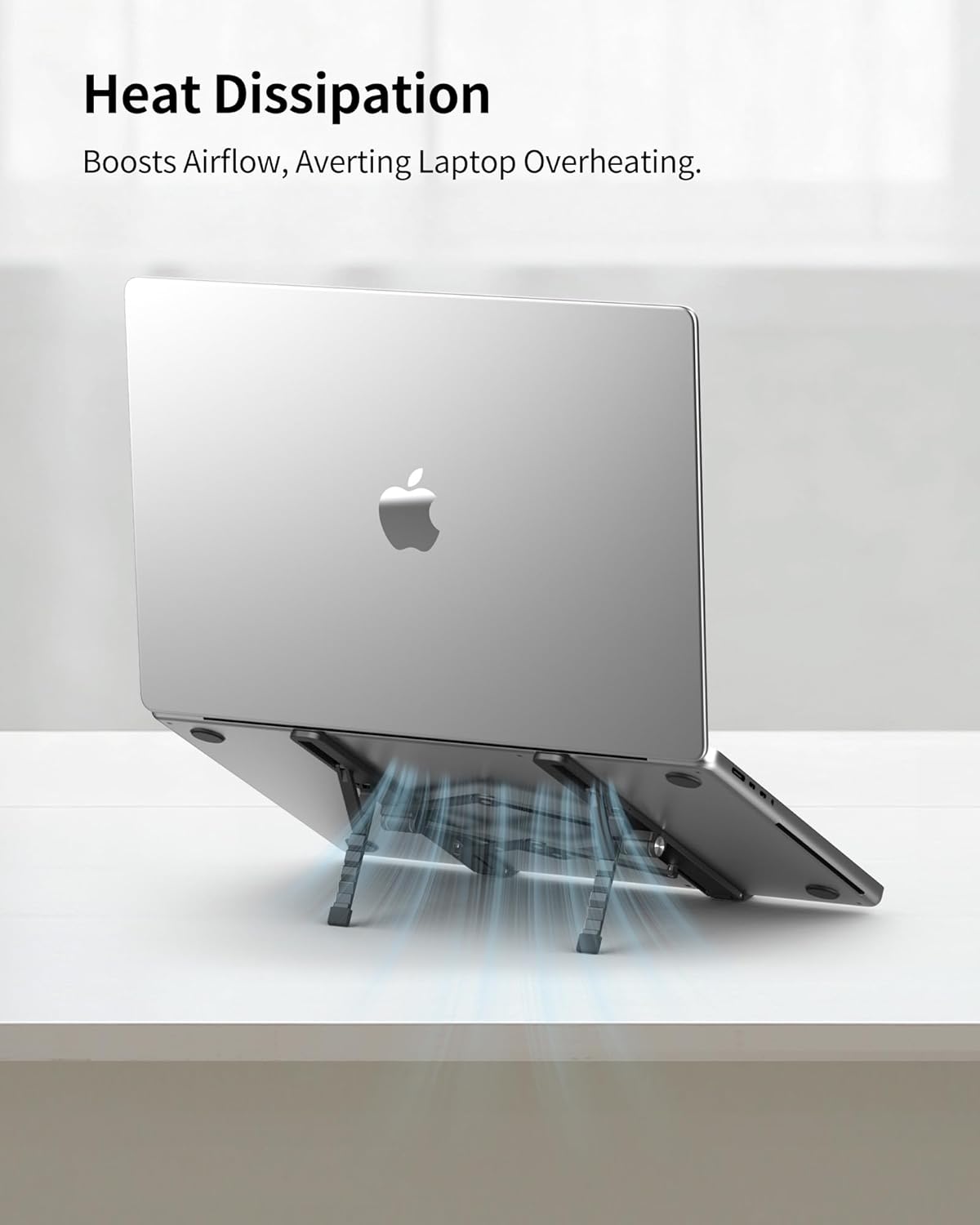 SODI [Ultra Compact] Foldable & Portable Laptop Stand for Desk, Lightweight Tablet Stand for Business Travel, Library, Cafe, 6 Level Height Ergonomic Aluminum Computer Holder for 10-16" Laptops