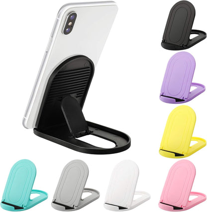 [3-Pack] Cell Phone Stand for Desk, Portable Foldable iPhone Stand Holder Stand, Adjustable Multi-Angle Desktop Cradle for New iPhone 17 16 15 14 Pro Max, Tablet, Travel Airplane Essentials, FaceTime