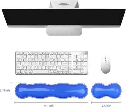 Gel Cloud Keyboard and Mouse Wrist Rest, Cute Wrist Support and Arm Support Keyboard Rest for Keyboard and Mouse Typing Pain Relief，Suitable for Office/Computer/Laptop/Gaming (Pink)