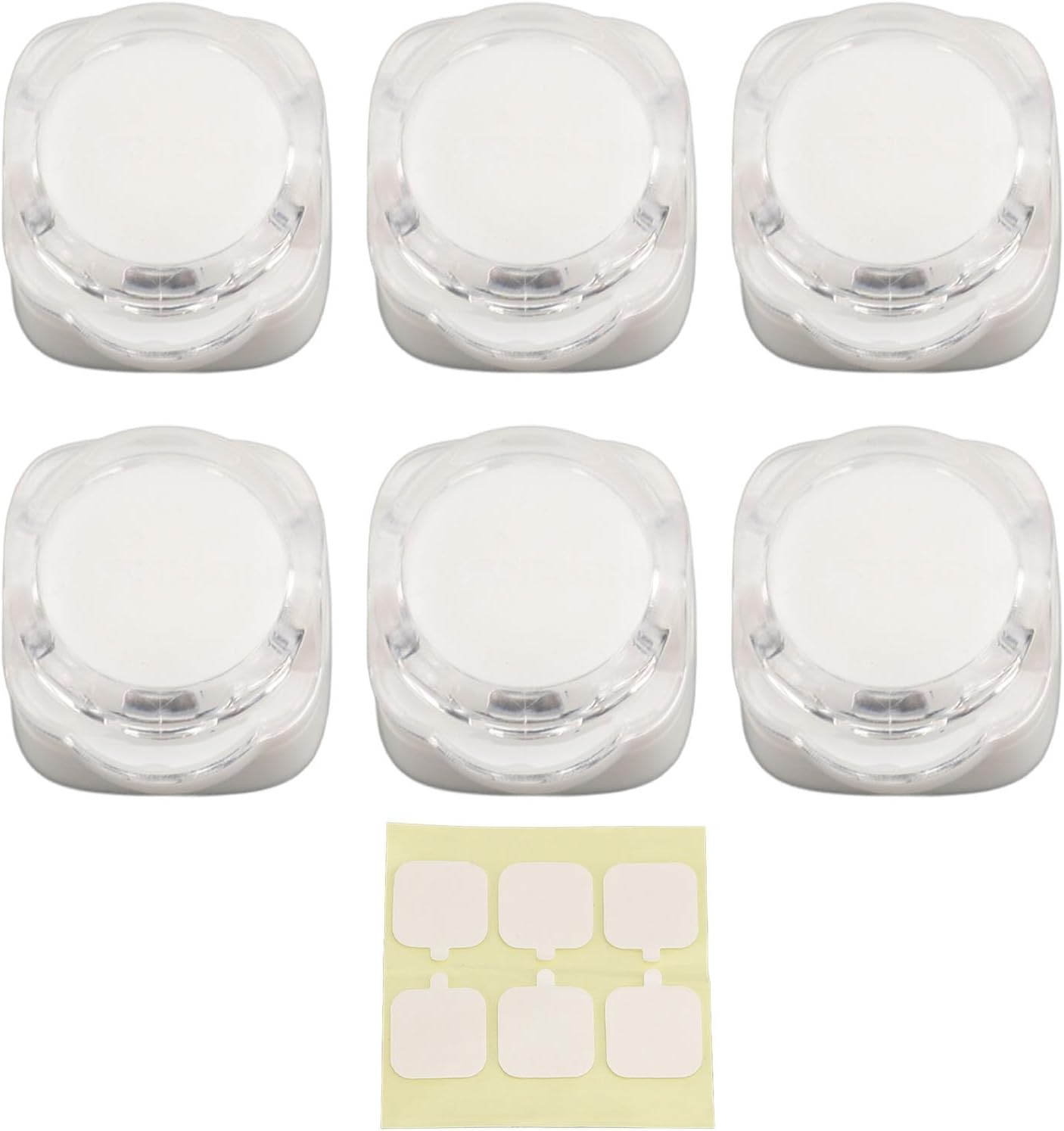 Zerodis 6 Pcs Magnetic Cable Organizer Desk Cable Keeper Wire Holder Cord with 7.5mm Slot Traceless Acrylic Adhesive Tape for Phone Charging USB Computer Power Cables (White)