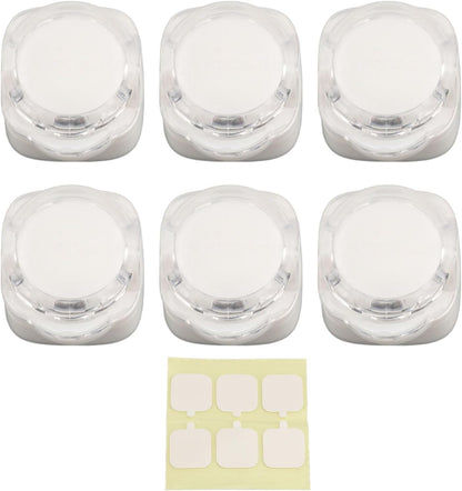 Zerodis 6 Pcs Magnetic Cable Organizer Desk Cable Keeper Wire Holder Cord with 7.5mm Slot Traceless Acrylic Adhesive Tape for Phone Charging USB Computer Power Cables (White)