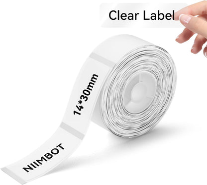 NIIMBOT White Cable Labels Maker Tape for D11/D110/D101 Label Maker, 0.49'' x 4.29''(12.5mm x 109mm), Thermal Label Tape for Home Office Labeling Tape Replacement