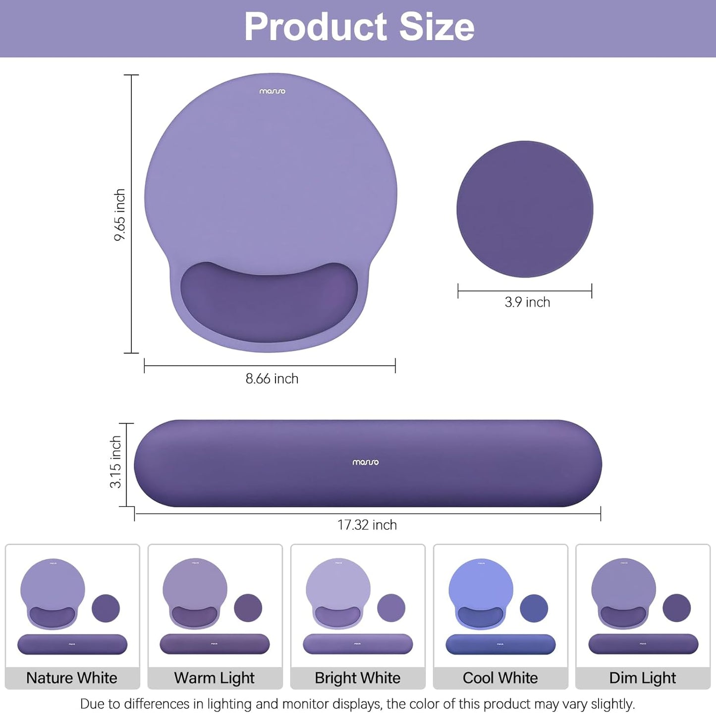 MOSISO Wrist Rest Support for Mouse Pad&Keyboard Set, Circle Curved Ergonomic Mousepad&Coaster Non-Slip Base Home/Office Pain Relief&Easy Typing Pad with Soft Cloth&Silicone Lining, Antique Green