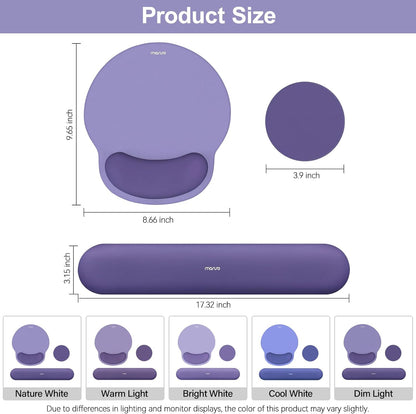 MOSISO Wrist Rest Support for Mouse Pad&Keyboard Set, Circle Curved Ergonomic Mousepad&Coaster Non-Slip Base Home/Office Pain Relief&Easy Typing Pad with Soft Cloth&Silicone Lining, Antique Green