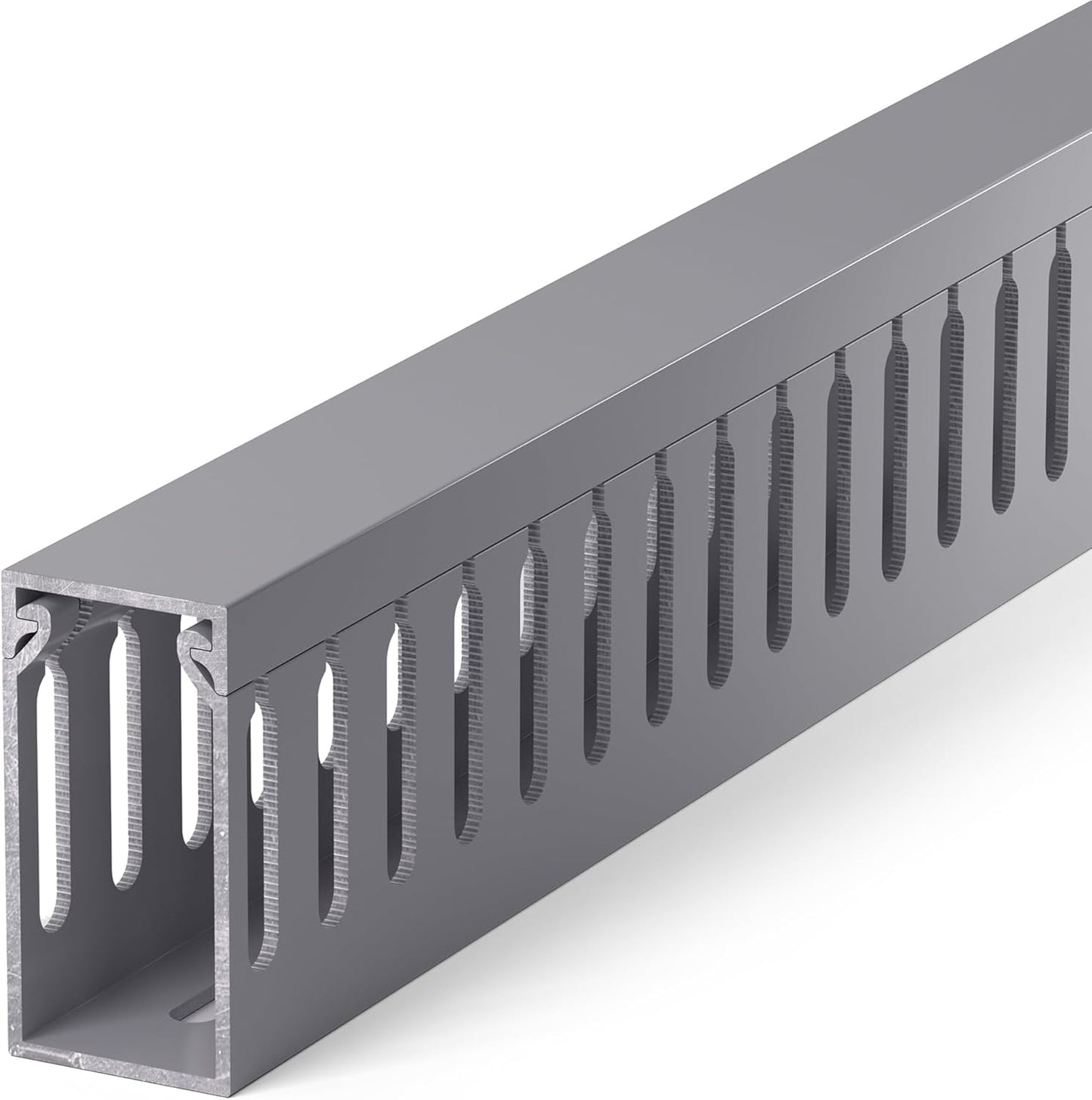 ZhiYo 2 x 2in Professional Server Rack Cable Management Raceway, 99in (6X L16.5in) Cable Raceway Kit, Electrically Safe PVC Open Slot Wire Raceway for Under Desk/Computer/Network Cords, Black
