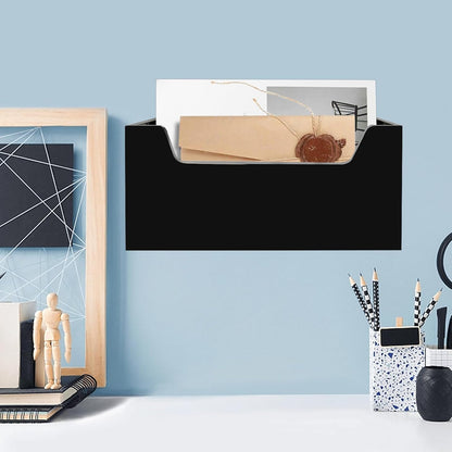 Mail Holder for Table, Acrylic Letter Holder Box for Desk or Wall Mount, Mail Organizer Countertop, Clear