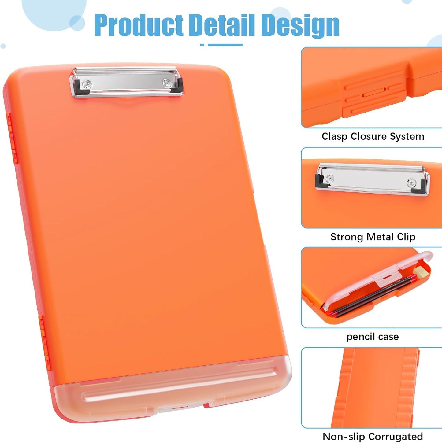 Hongri Clipboard with Storage with Pen Holder, Folder Nursing Clip Board 8.5 x 11 Foilo-Side Opening, High Capacity, Light Weight for Teachers, Classroom. Size 14 x 9.6 x 1.2 in(Pink)