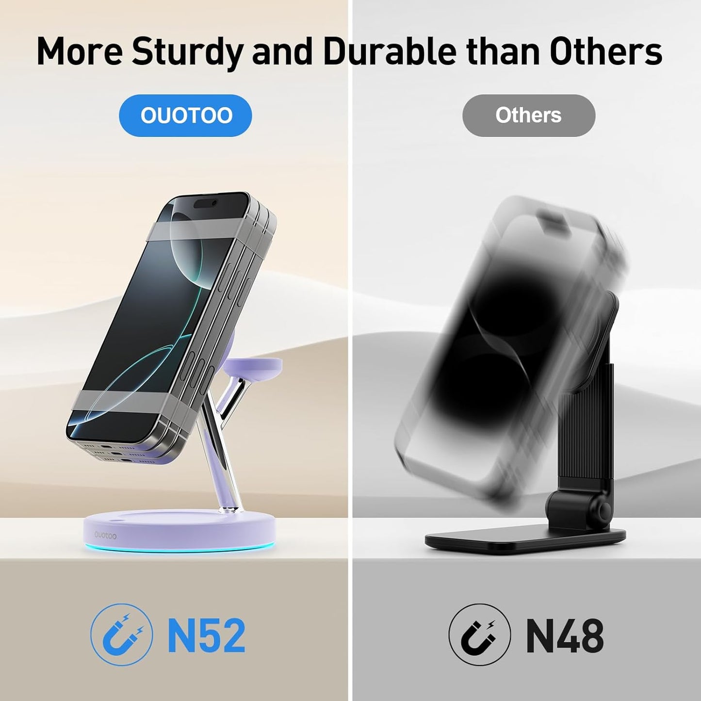 New 3 in 1 Charging Station for Apple Compatible with Magsafe Charger Stand for iPhone 17 16 15 14 13 12 Wireless Charging Station for AirPods Wireless Charger for iWatch Series