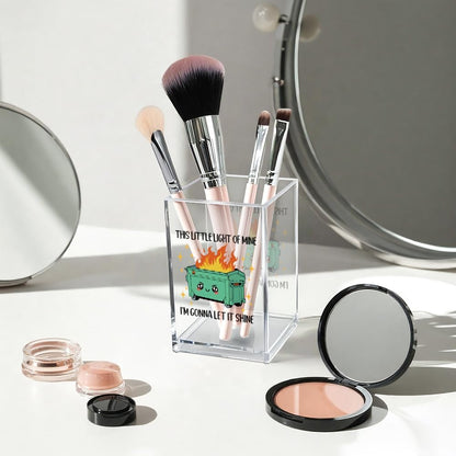 Everything is Figureoutable Acrylic Cosmetic Pencil Pen Holder Cup, Emotional Dumpster Fire Pencil Pen Holder Cup, Therapy Gifts, Mental Health Gifts for Women Colleague Boss Teacher