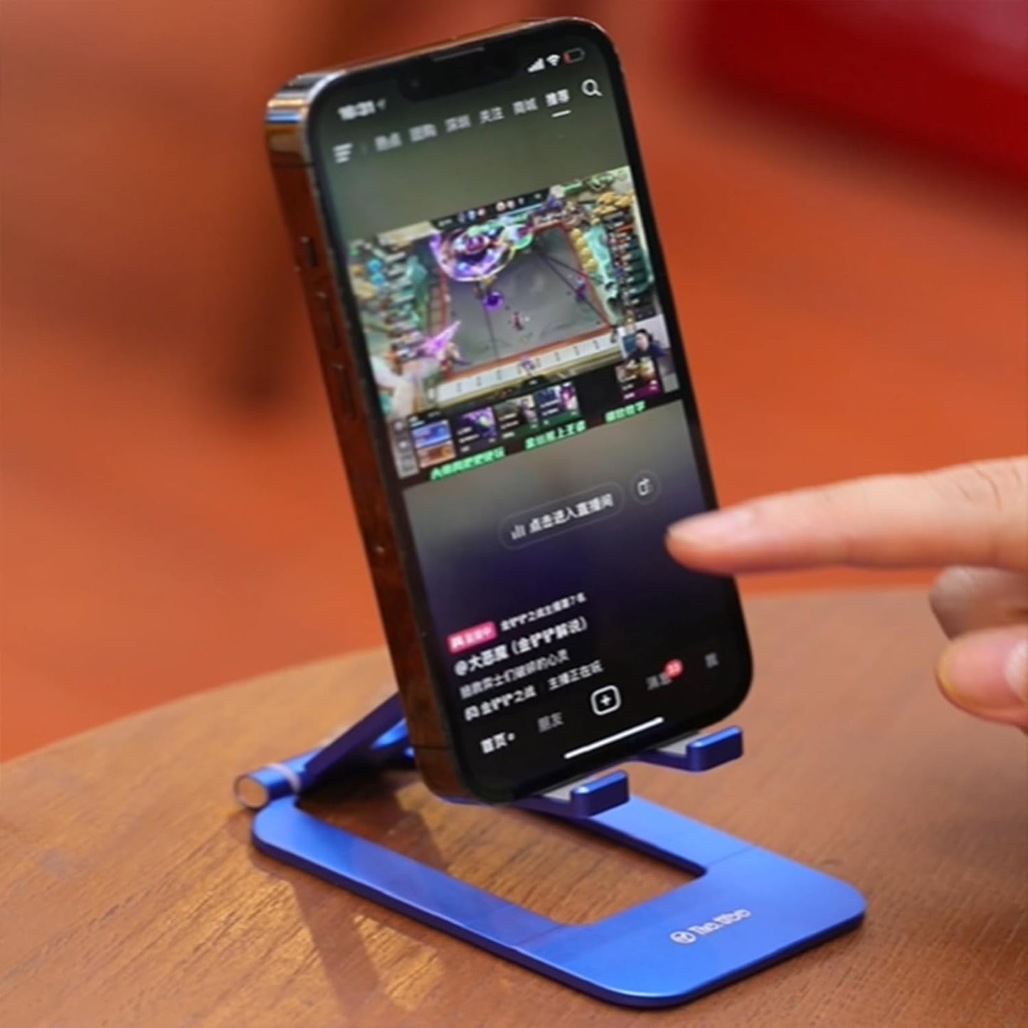 Foldable Phone Stand, Compact Aluminum Mini Cell Phone Holder for Desk,Desktop Portable & Adjustable Folding Metal Tablet Stand for iPad mini,Tablet and Cellphone