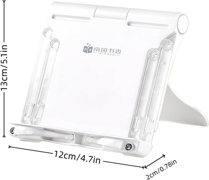 Travel Mini Book Holders for Reading Hands Free - Portable and Adjustable Book Stand for Reading, Two-in-one (Book + Tablet Stand) - Essential for Students/Professionals/Reading Enthusiasts