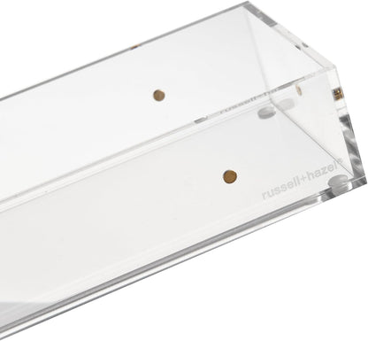 russell+hazel Acrylic Compartment Bloc, 12” x 4” x 1.5," 3 Moveable Dividers, 1 Count, 98141