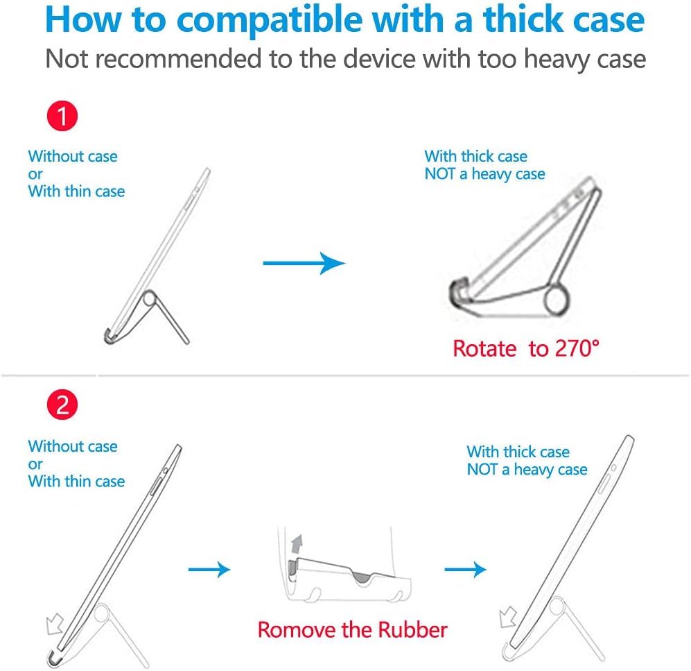 4Pcs Cell Phone Stand Holder for Desk Adjustable Compatible with iPhone 14 13 12 11 8 Pro Max SE XS XR Plus Samsung Galaxy Note20 S20 S10 S9 S8 Cell Phone Holder Foldable (4 Color)