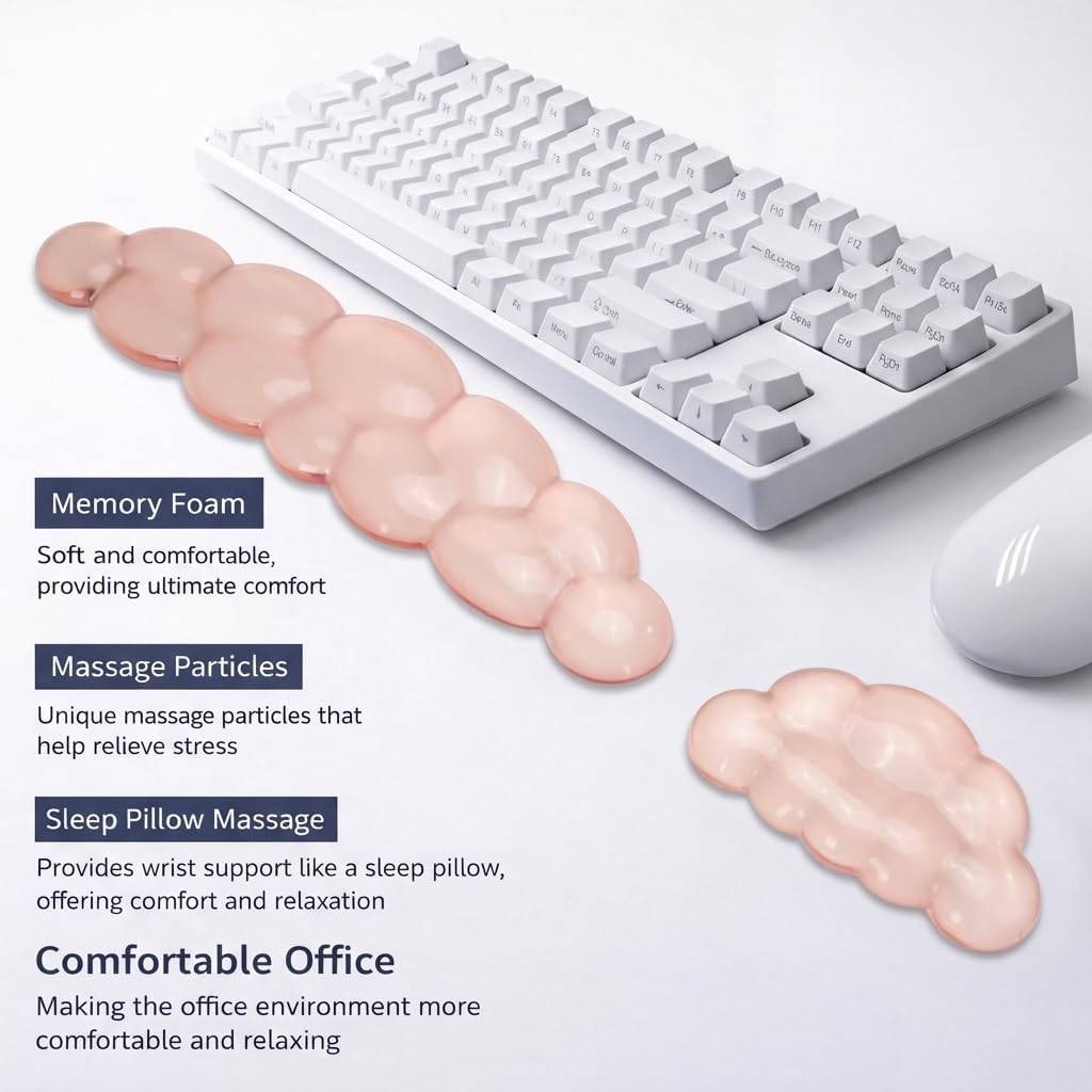 Ultimate Cute Ergonomic Wrist Rest – Instant Relief, Cloud-Like Comfort, Premium Silicone & TPU, Ultra-Soft, Durable, Gift-Boxed for Office, Study, Gaming & More