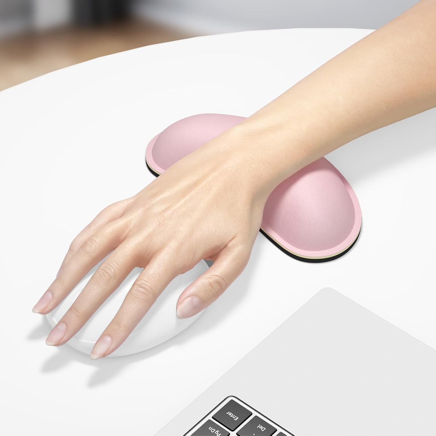 Dapesuom Enlarge Keyboard Wrist Rest, Cute Memory Foam Keyboard Wrist Cushion for Computer Desk Mats Support, Typing Pain Relief Ergonomic Mouse Pad Rests with Non-Slip Base for Gaming, Laptop, Purple