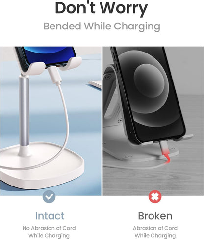 LISEN Cell Phone Stand Phone Holder for Desk Office Decor, Office Desk Accessories Women PC Gaming Essentials iPhone Stand Gadgets Men Gifts for Mom Fit OtterBox Case Switch iPad Air Tablet 4-10 in