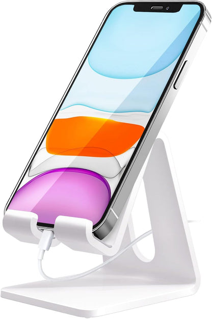 Crpich Acrylic Cell Phone Stand, Portable Clear Phone Stand for Desk, Compatible with Phone16 15 14 13 Pro Max Mini 12 11 Plus SE, Switch, Android Smartphone, Pad, Tablet, Desk Accessories