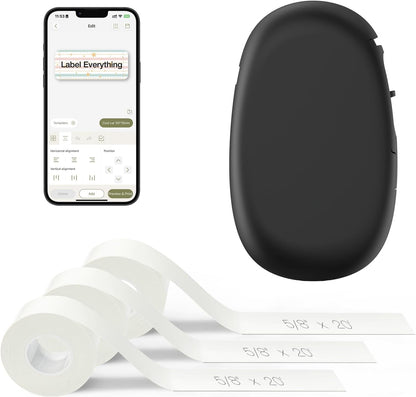 SUPVAN E10 Bluetooth Label Maker Machine with Tape, Continuous Waterproof Label, Versatile App with 35 Fonts and 1k+ Icons, Label Printer for Home, Kitchen, School, Office Organization, Green