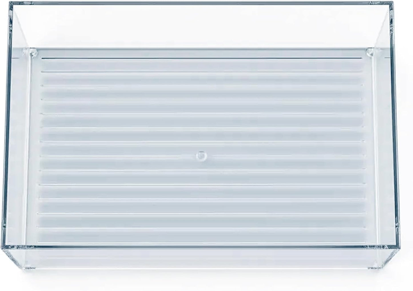 Azar Displays 556735-4PK Large Organizer Tray Oversized Clear Plastic Storage Tray for Kitchen Drawers Pantry Desk and Craft Room BPA-Free (Pack of 4)