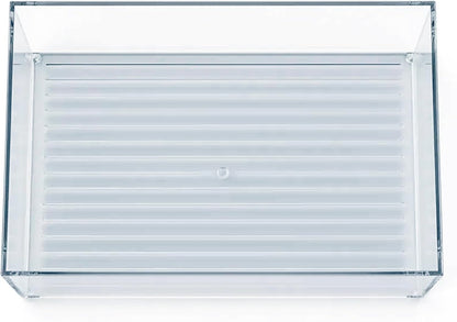 Azar Displays 556735-4PK Large Organizer Tray Oversized Clear Plastic Storage Tray for Kitchen Drawers Pantry Desk and Craft Room BPA-Free (Pack of 4)