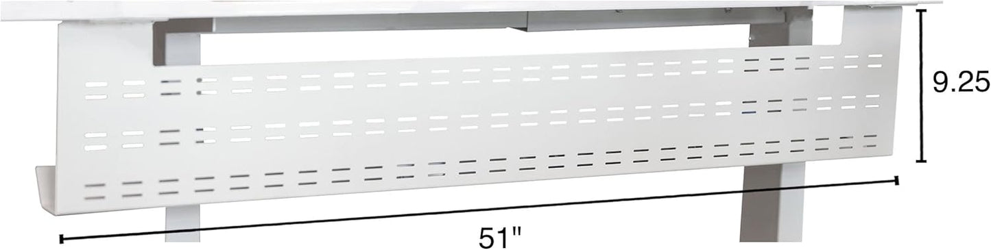 Stand Up Desk Store Under Desk Cable Management Tray Black Horizontal Computer Cord Raceway and Modesty Panel (Black, 39")