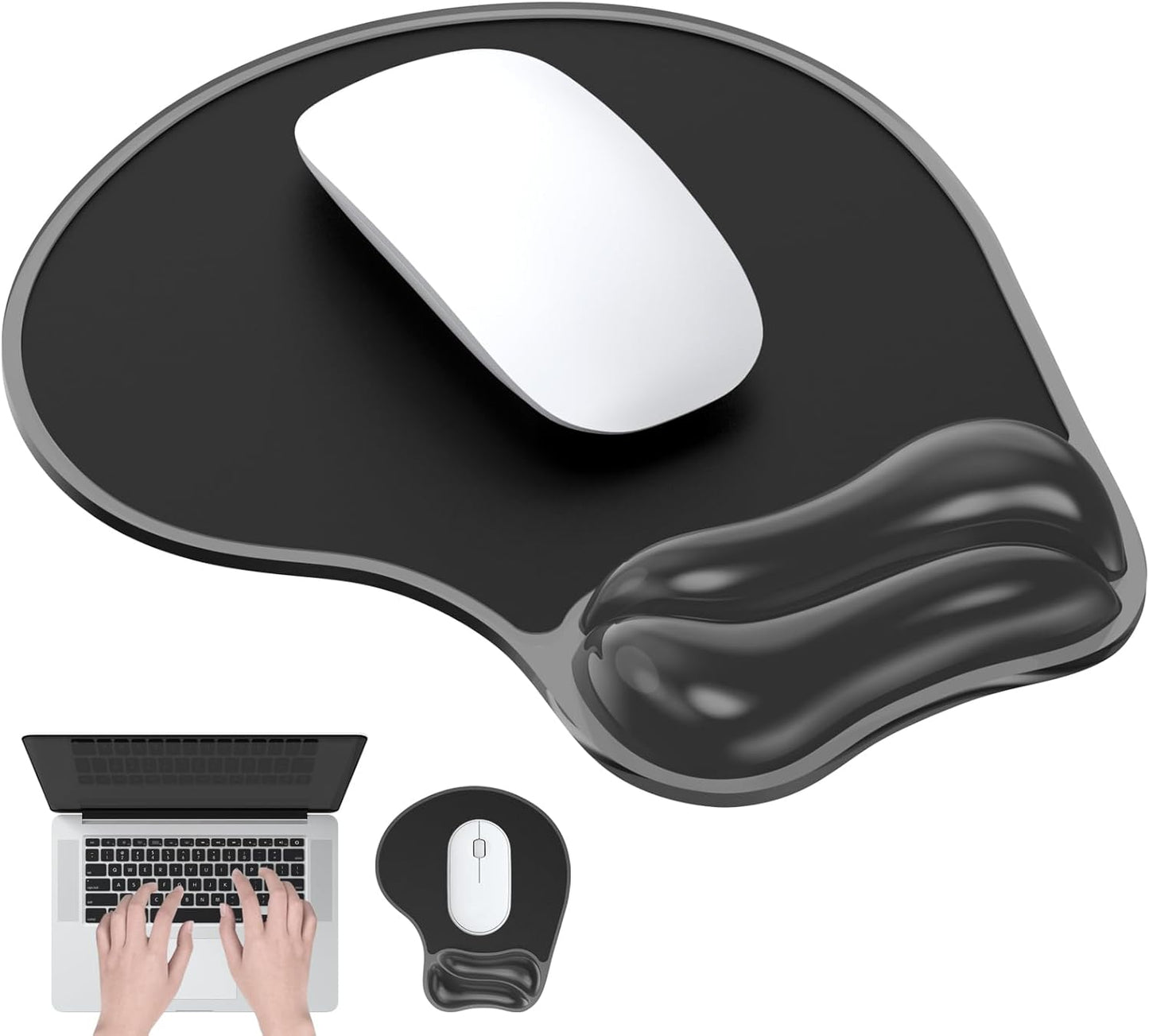 Gel Mouse pad & Keyboard Wrist Rest Set, Ergonomic Keyboard and Mousepad with Wrist Support, Keyboards Wrist Rest, Computer Keyboards Pad, Cooling Gel Blue