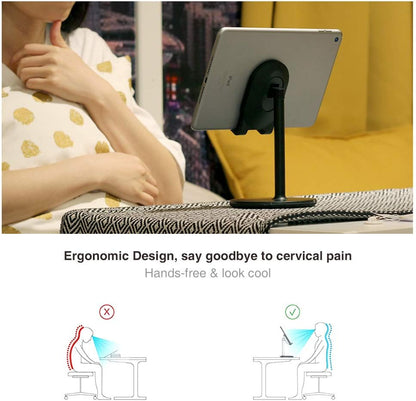 Bright Stone Phone Stand for Desk, Adjustable Cell Phone Holder for Desk, Compatible with 4"-12.9" Phones/Tablet/iPhone/iPad/Switch (Pink)