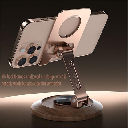Adjustable Cell Phone Stand,360 Rotating Foldable Desktop Cellphone Stand with Anti-Slip Base Portable Phone Holder for iPhone 17 16 15 14 13 Pro Max, All Smart Phones, iPad