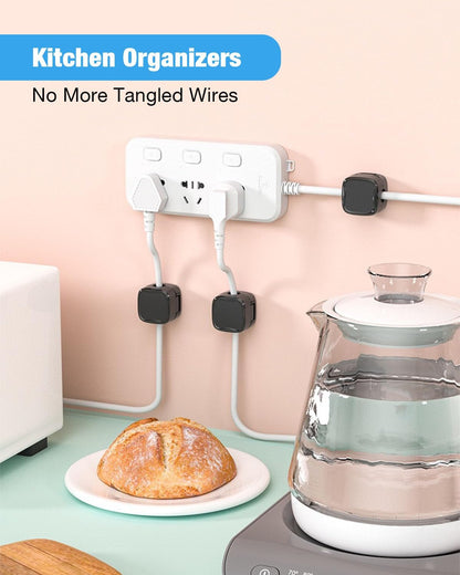8 Pack Magnetic Cable Clips, Adjustable Magnetic Cord Organizer, Adhesive Magnetic Cord Holder for Desk, Home, Office, Car, Nightstand