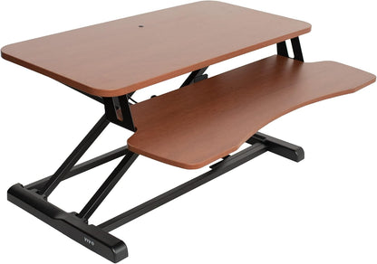VIVO 26 inch Desk Converter, K Series, Height Adjustable Sit to Stand Riser, Dual Monitor and Laptop Workstation with Keyboard Tray, Black, DESK-V026KB