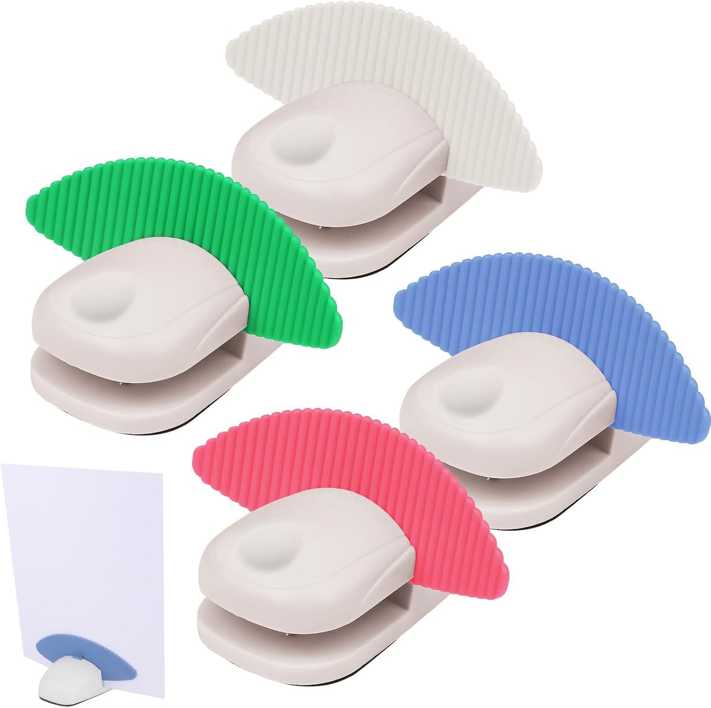 4pcs Paper Holder Stand for Typing with Mat Non-Slip Document Holder Desktop Folder Portable Clipboard Stand Copy Stand Clamp for A4 Paper Office Typing Reading Office Supplies Monitor for Desk