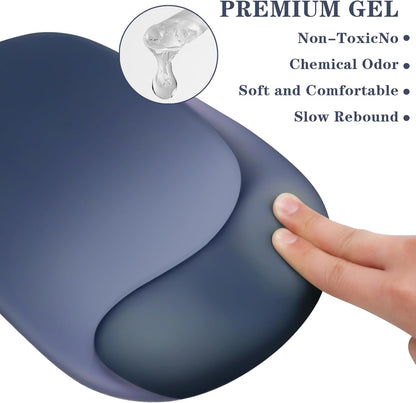 Wrist Rest for Keyboard and Mouse, Ergonomic Gel Computer Keyboard Wrist Rest with Memory Foam, Keyboard Wrist Support Pad for Long Hours of Work, Gaming, Studying-Relieve Wrist Pain