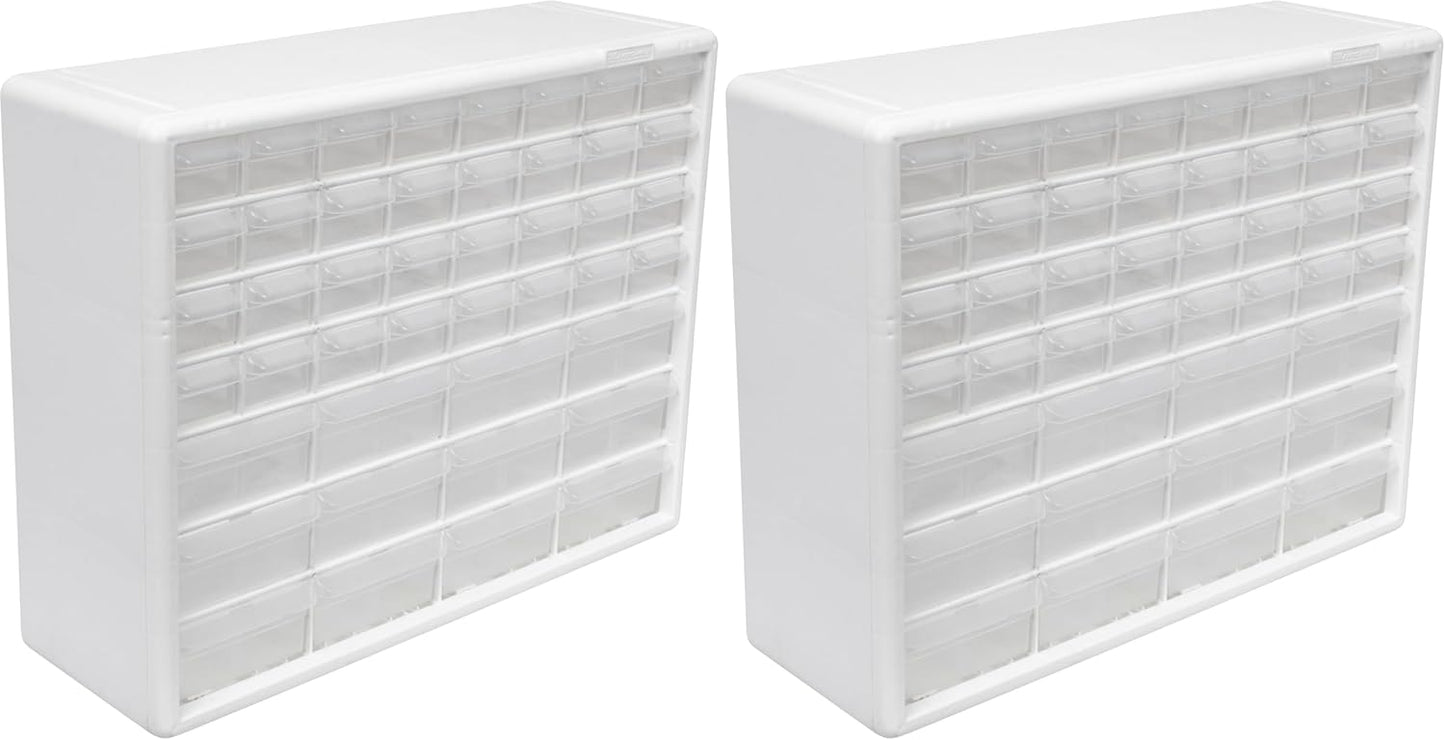 Akro-Mils 24-Drawer Plastic Drawer Storage Cabinet for Garage Organization, Bead Organizer, Building Bricks Storage, Teacher Toolbox, Makeup Organizer, 20" W x 6" D x 16" H, 10124 Black