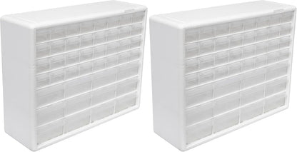 Akro-Mils 24-Drawer Plastic Drawer Storage Cabinet for Garage Organization, Bead Organizer, Building Bricks Storage, Teacher Toolbox, Makeup Organizer, 20" W x 6" D x 16" H, 10124 Black