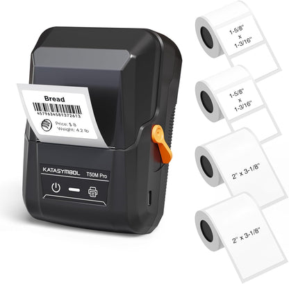 SUPVAN T50M Pro Bluetooth Label Maker Machine with 3 Tapes, Wide Waterproof Label, Versatile App with 30+ Fonts and 660+ Icons, Inkless Labeler for Home, Kitchen, School, Office Organization, Set 1