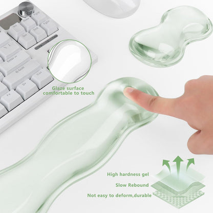 Gel Cloud Keyboard and Mouse Wrist Rest, Cute Wrist Support and Arm Support Keyboard Rest for Keyboard and Mouse Typing Pain Relief，Suitable for Office/Computer/Laptop/Gaming (Pink)
