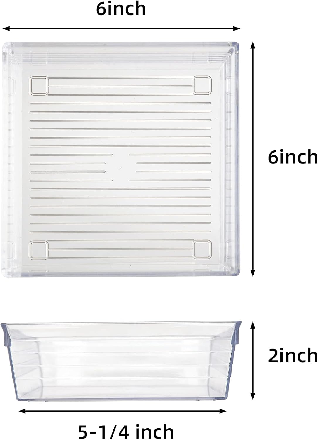 4 Pack 12"x 6" Large Size Clear Plastic Desk Drawer Organizer Tray Bathroom Office Kitchen Utensils Silverware Gadgets Dividers Desk Drawer Storage Bins Container for Dresser Cosmetic Makeup