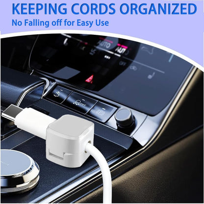 6-Pack Magnetic Cable Clips Cord Organizer-Cable Smooth Adjustable, Desk Cable Management Accessories, Wire Holder Keeper for Desktop,Nightstand,Home Office,Workspace,Phone-Black