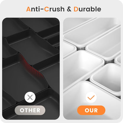【Military Grade】A-LuGei Drawer Organizer, 【𝟱𝗦𝗶𝘇𝗲】 Makeup organizer, 【Holds 177 Items】 Bathroom Organizers and Storage, Organization and Storage, Desk Drawer Organizer for Bathroom Vanity