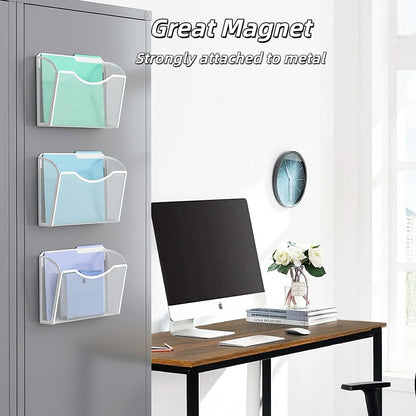 MINDEPOT Wall File Organizer,Hanging Wall Mounted File Folder Binder Holder Mail Organizer for Office,Home and School Supplies