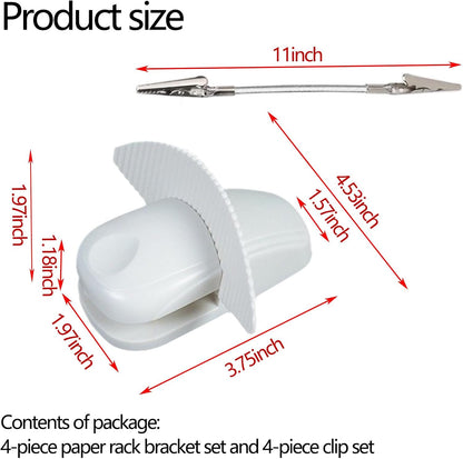 Paper Holder Stand and Clip Set Folder with Non-Slip Pad Portable Paper Holder Copier Stand Office Document Holder Ideal for Office Typing and Reading (2PCS)