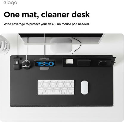elago Smart Magnetic Desk Mat Compatible with All Magnetic Products -Paper Protector, Mouse Pad, Laptop, Non-Slip Top, Premium Waterproof Writing Pad for Office and Home (Stone [Large]