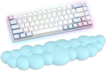 Cloud Wrist Rest for Computer Keyboard Arm Wrist Rest with Non-Slip Base Extended Wrist Rest Ergonomic Memory Foam for Keyboard and Mouse Typing Pain Relief, Office, Gaming, Computer