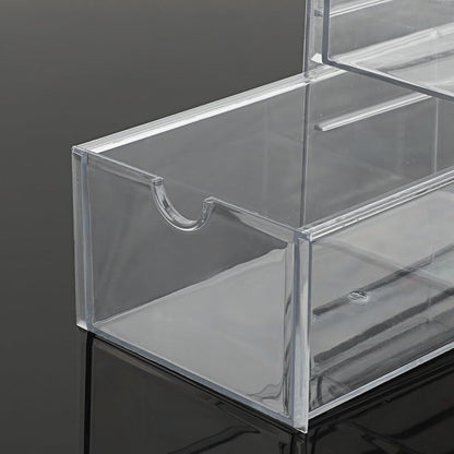 Hipiwe Plastic Drawer Organizer Clear Desktop Drawers Box with 6 Pull Out Drawer Compact Storage Box for Cabinet Vanity Bathroom Bedroom Pantry Shelf Office Closet Organization