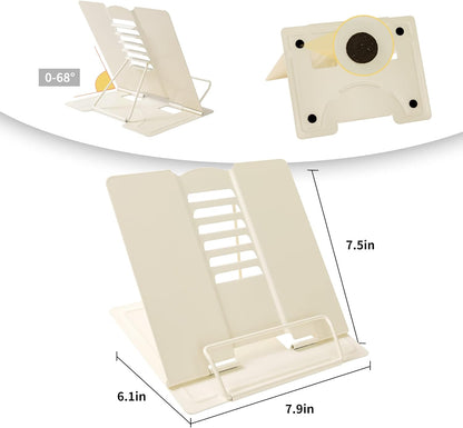 Camelmother Metal Book Holder Adjustable Book Stand for Reading