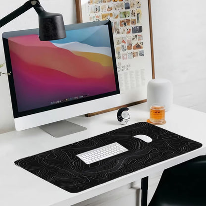 4-in-1 Large Mouse Pad, Keyboard Wrist Rest Pad & Wrist Support Mousepad Set, Extended Desk Pad Waterproof Desk Mat for Home Office Study Game