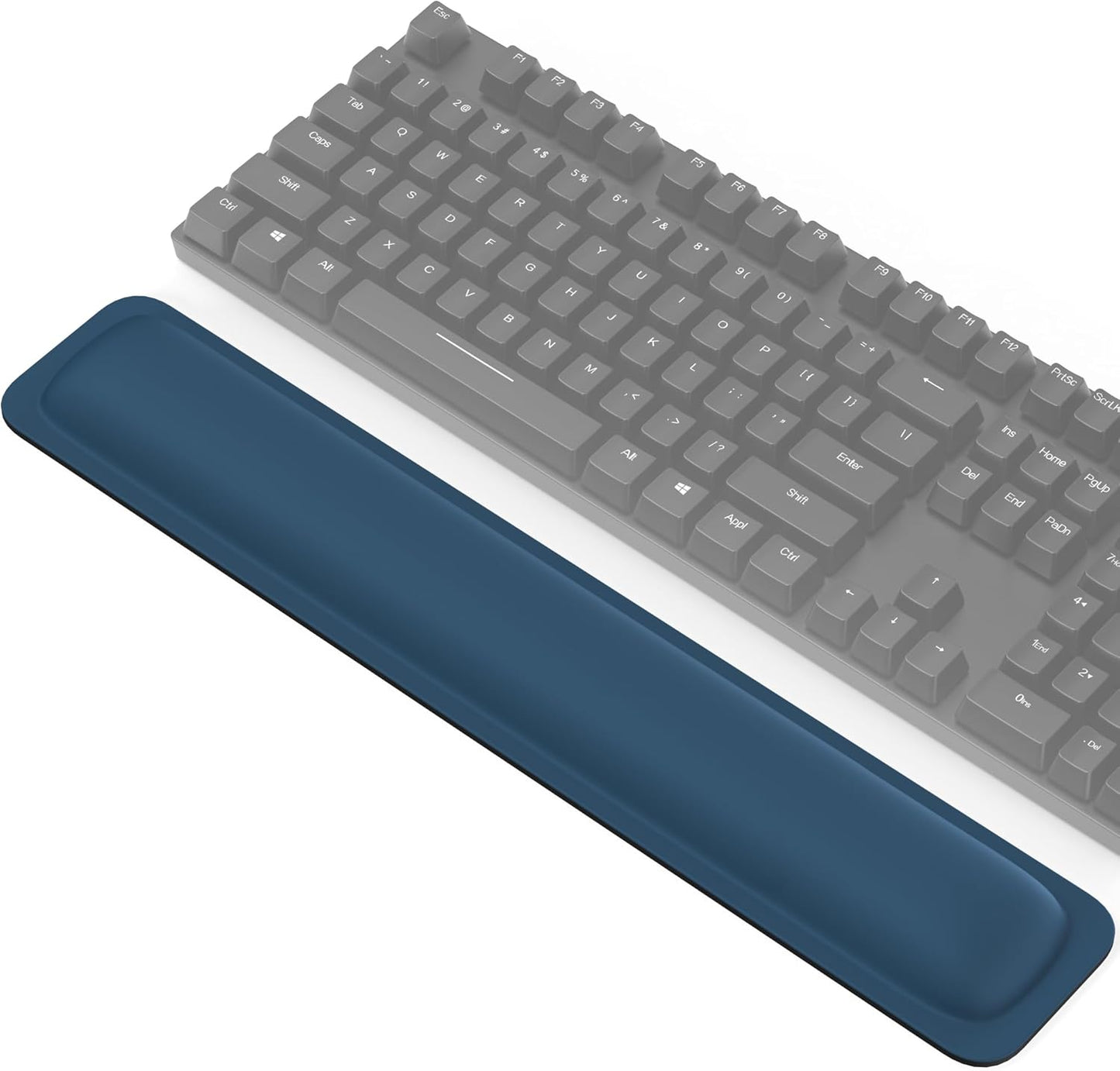 TECKNET Wrist Rest for Computer Keyboard, Thicken Memory Foam Wrist Support Pad for Keyboard, Ergonomic Palm Rest for Pain Relief, Anti-Slip Rubber Base, 17x3.3 in, 1 inch (25mm), Black