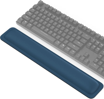 TECKNET Wrist Rest for Computer Keyboard, Thicken Memory Foam Wrist Support Pad for Keyboard, Ergonomic Palm Rest for Pain Relief, Anti-Slip Rubber Base, 17x3.3 in, 1 inch (25mm), Black